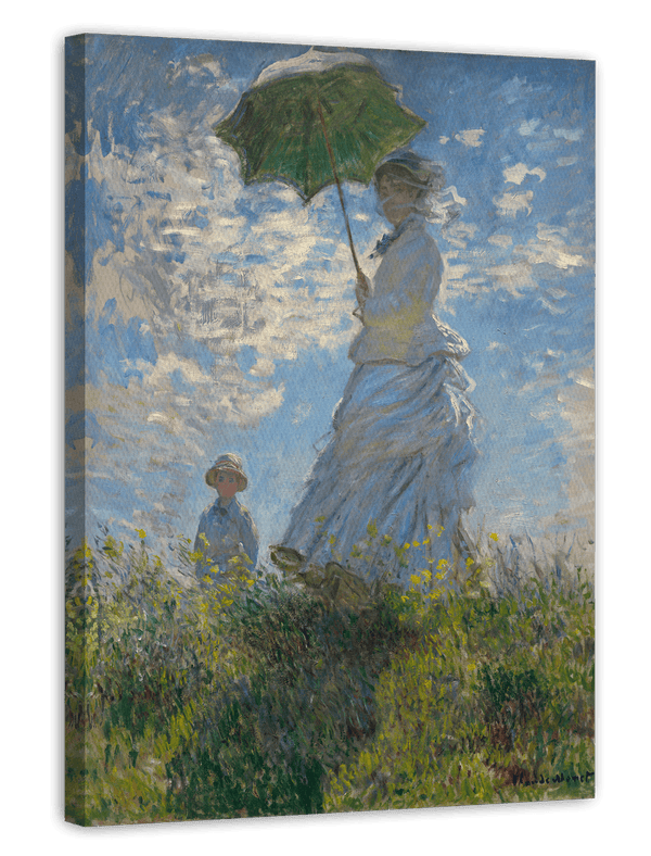 Claude Monet - Frau mit Sonnenschirm - Madame Monet mit ihrem Sohn (1867)