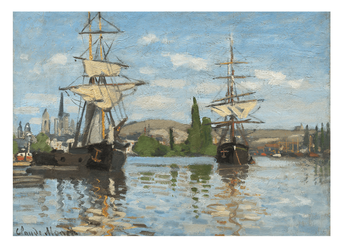 Claude Monet - Ships on the Seine near Rouen (1872/1873)