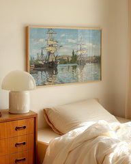 After Hover: Claude Monet - Ships on the Seine near Rouen (1872/1873)