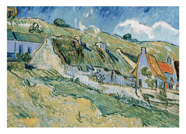 Vincent van Gogh - Strohgedeckte Landhäuser (1890)