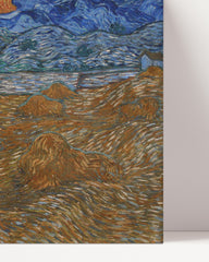 After Hover: Vincent van Gogh - Landscape with Heaps of Wheat at Moonrise (1890)