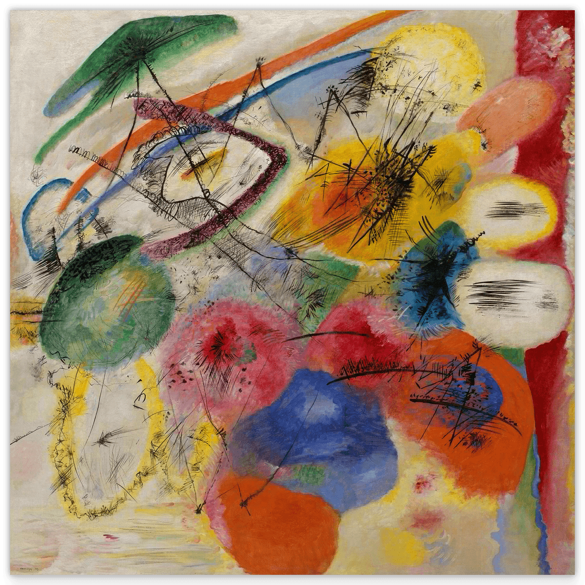 Wassily Kandinsky - Schwarze Linien (1913)
