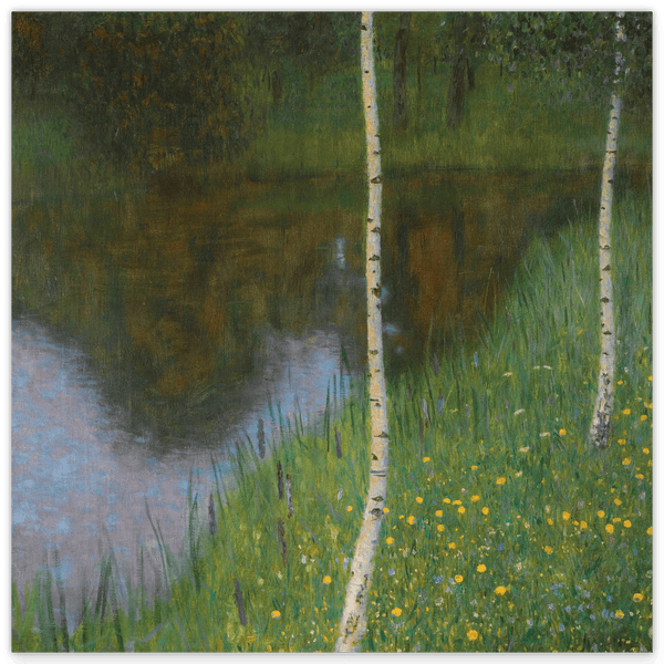 Gustav Klimt - Seeufer mit Birken (1901)