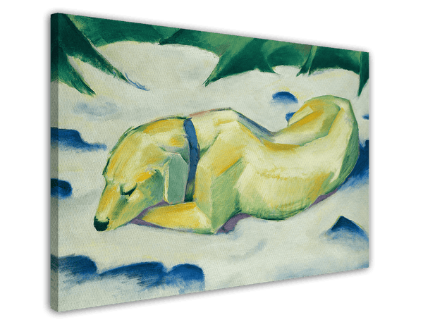 Franz Marc - Liegender Hund im Schnee (191011)