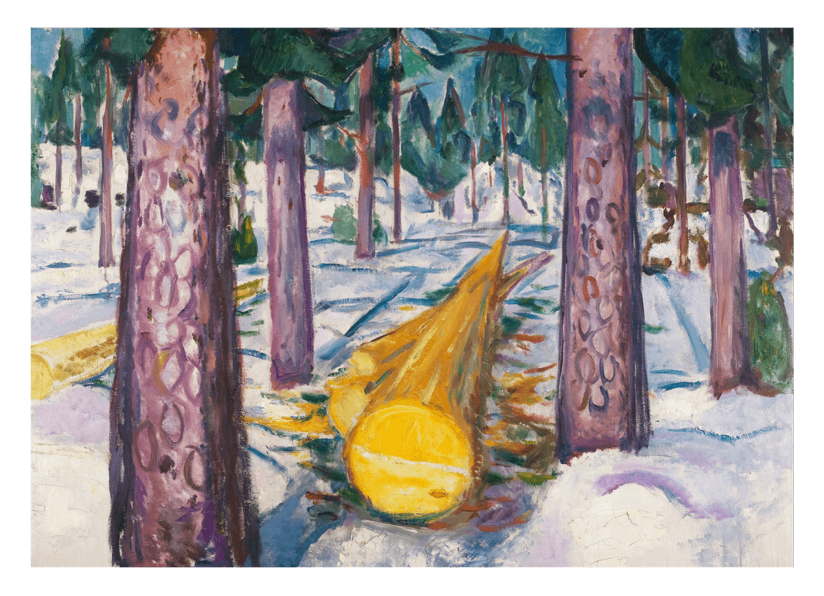 Edward Munch - Gelber Baumstamm (1912)