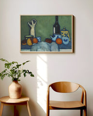 After Hover: Alexej von Jawlensky - Still life with fruit, figure, bottle