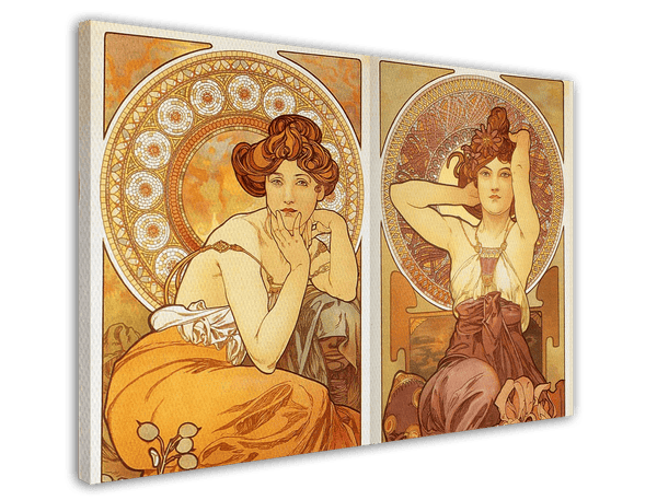 Alfons Mucha - mit zwei Frauen