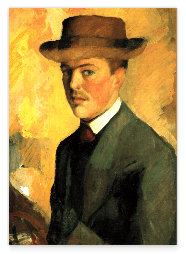 August Macke - Selbstportrait mit Hut