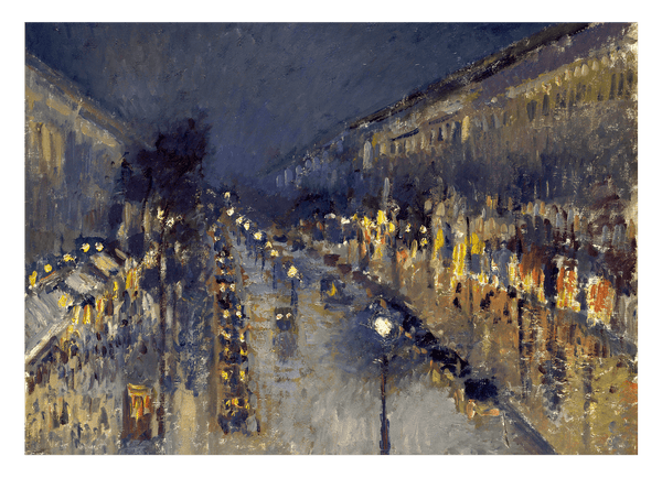 Camille Pissarro - The Boulevard Montmartre at Night