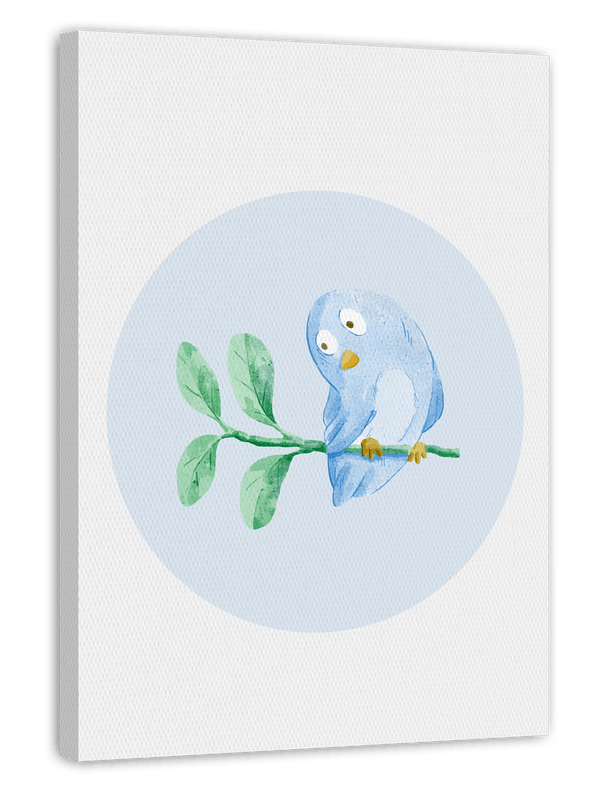 Kleiner Vogel, Süße Illustration, Wasserfarben-Zeichnung, Dekoration für Babies und Kinder