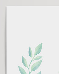 After Hover: Badger in the forest, watercolor drawing, cute children's home decoration in white