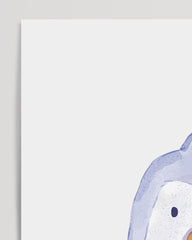 After Hover: Dancing penguin, cute watercolor drawing, art, illustration, home decoration