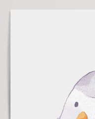 After Hover: Dancing penguin, watercolor art, cute illustration, children's and baby decoration