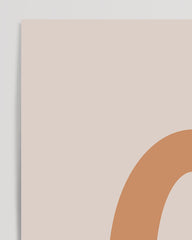After Hover: O is for Owl, Cute animal illustration with letter, Owl decoration for children in beige - English ABC