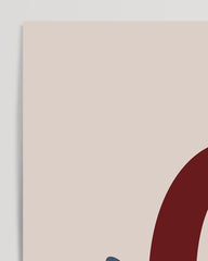 After Hover: Letter for name, Q as in Quail - English ABC Learning, Children's Room Illustration in Beige