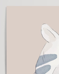 After Hover: Smiling Zebra, Wall Decoration for Children &amp; Babies in Beige, Watercolor Art