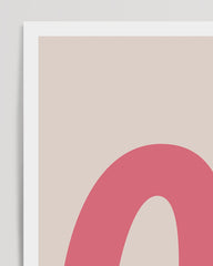 After Hover: C is for Cow, ABC Learning English, Children's Letter Decoration in Beige with White Border