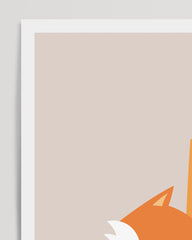 After Hover: F is for Fox, ABC Learning, Letter for Name, Watercolor Illustration, Decoration for Children