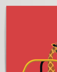After Hover: Gilbert Giraffe, Car Drawing, Colorful Illustration, Monster Truck Car, Fun Home Decor