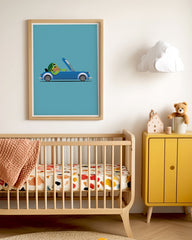 After Hover: Simone Schildkröte, Lustige Illustration, Auto-Zeichnung, Süße Dekoration für Zuhause