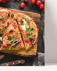 After Hover: Olive pizza