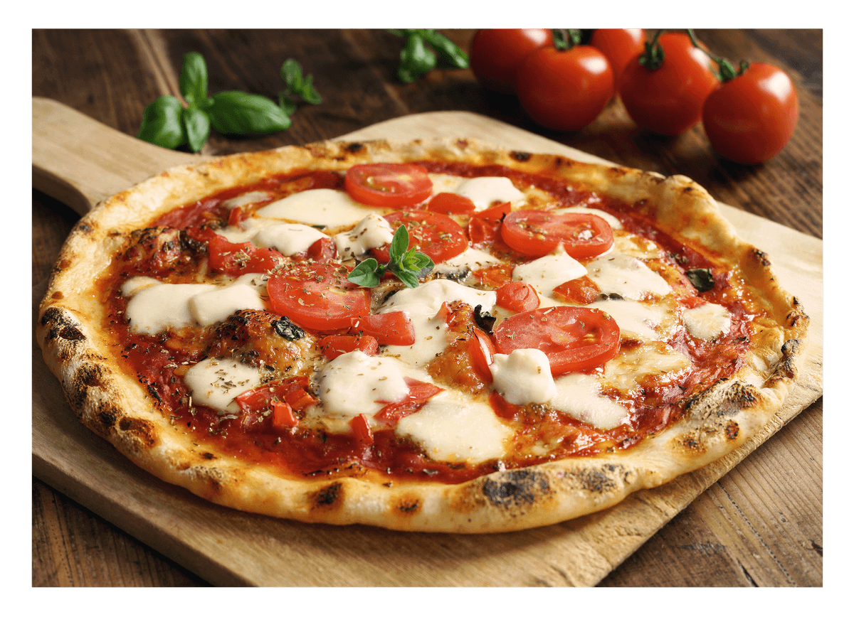 Italian food photography - Pizza Tomato Mozzarella