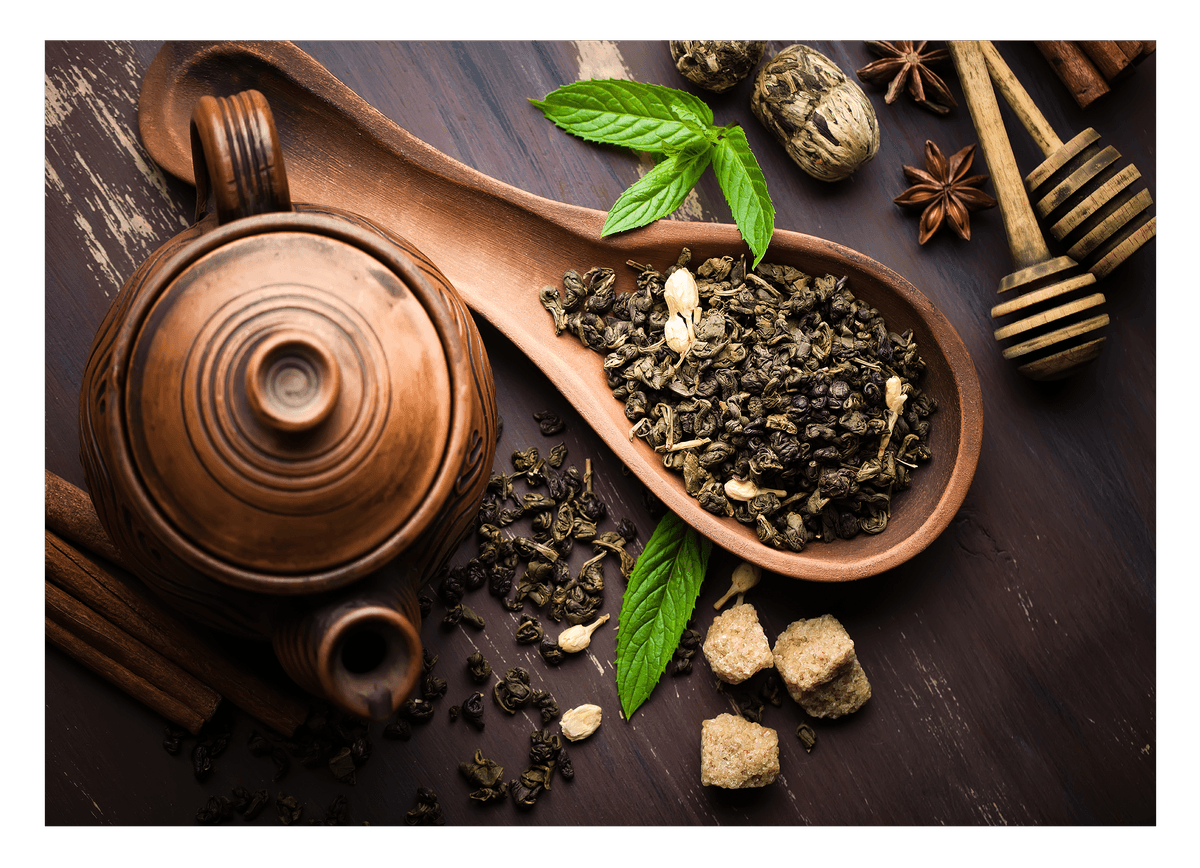 Tea enjoyment - Dried tea leaf photography