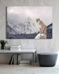 After Hover: Puma in Berglandschaft