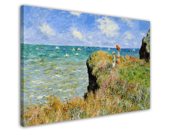Claude Monet - Spaziergang auf Klippen-Ebene bei Pourville