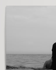 After Hover: Woman in the Sea - Black and White