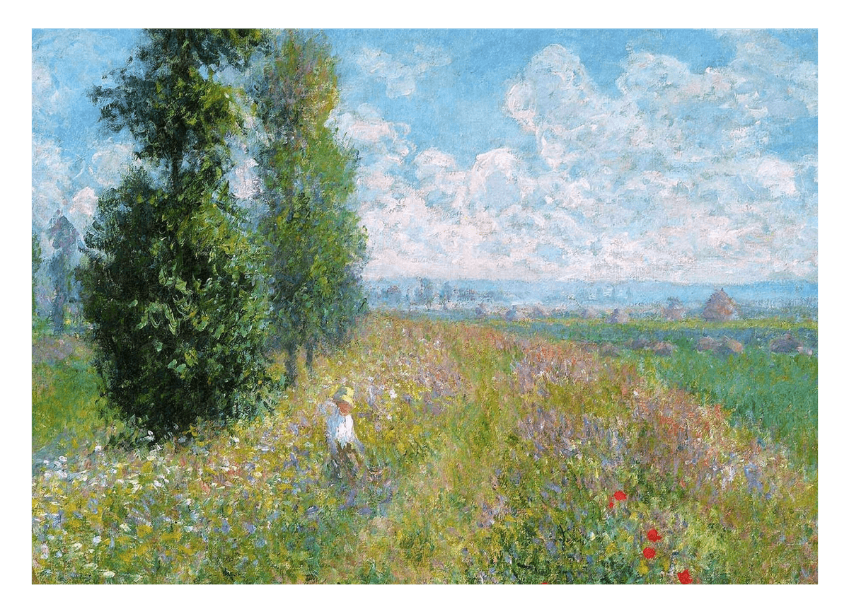 Claude Monet - Wiese mit Pappeln