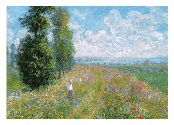 Claude Monet - Wiese mit Pappeln