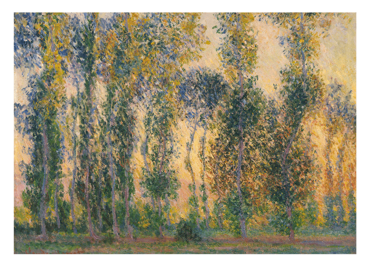 Claude Monet - Poplars in Giverny at Sunrise