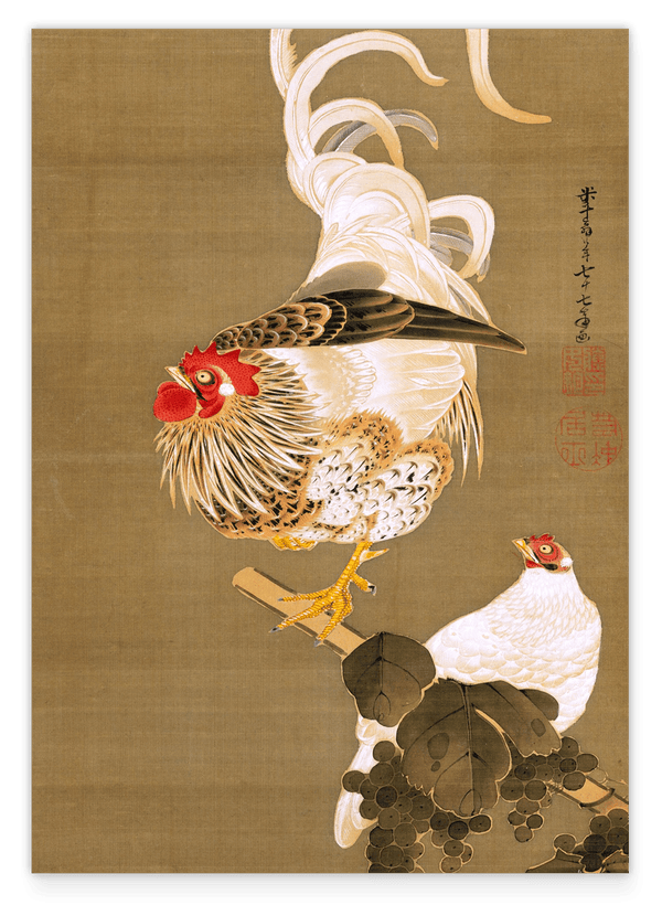 Itō Jakuchū - Hahn und Henne