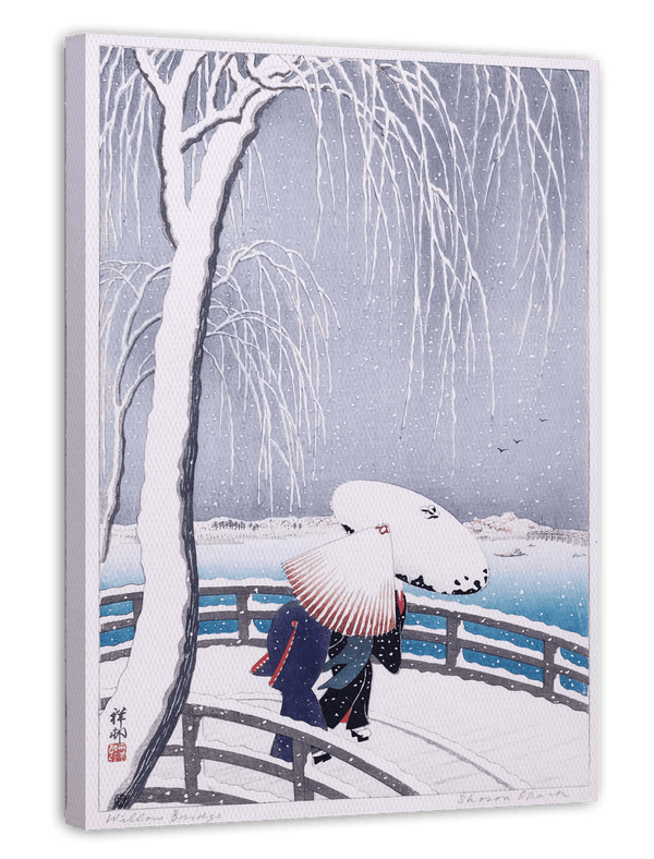 Ohara Koson - Winterspaziergang eines Paares