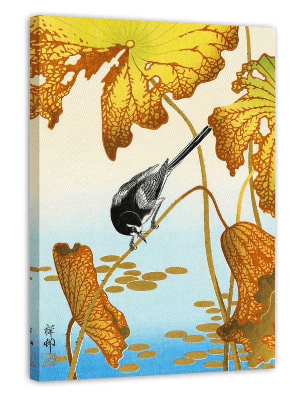 Ohara Koson - Vogel am Teich