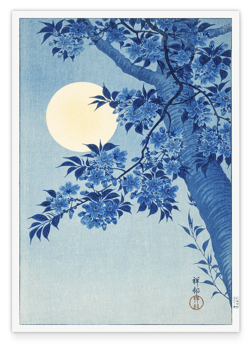 Ohara Koson - Baum hinter Mondschein