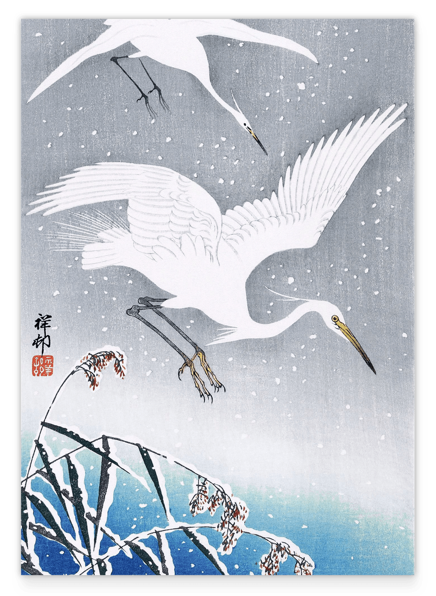 Ohara Koson - Fliegende Kraniche