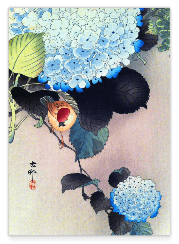 Ohara Koson - Vogel auf Blütenbaum