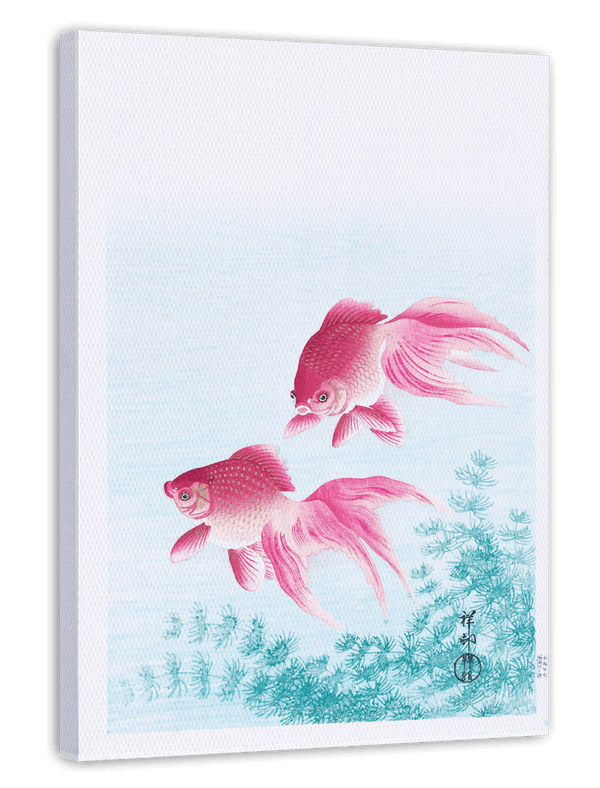 Ohara Koson - Rosa Fische
