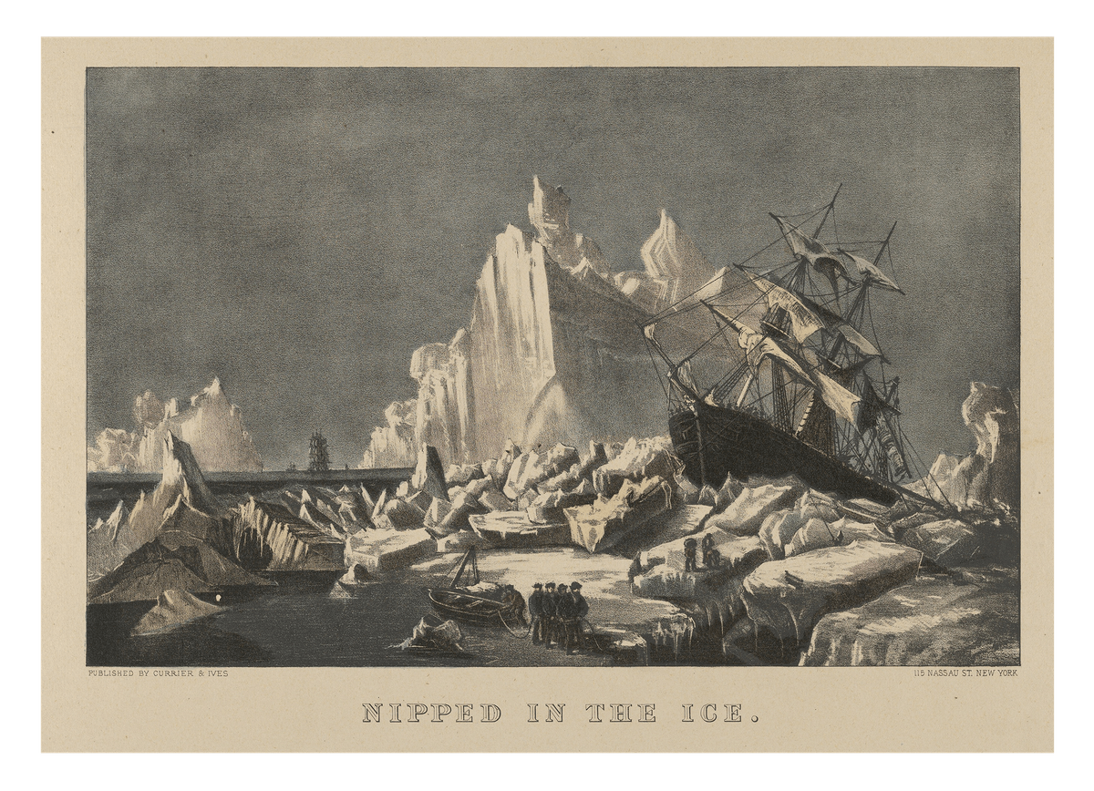 Currier and Ives - Nipped in the Ice