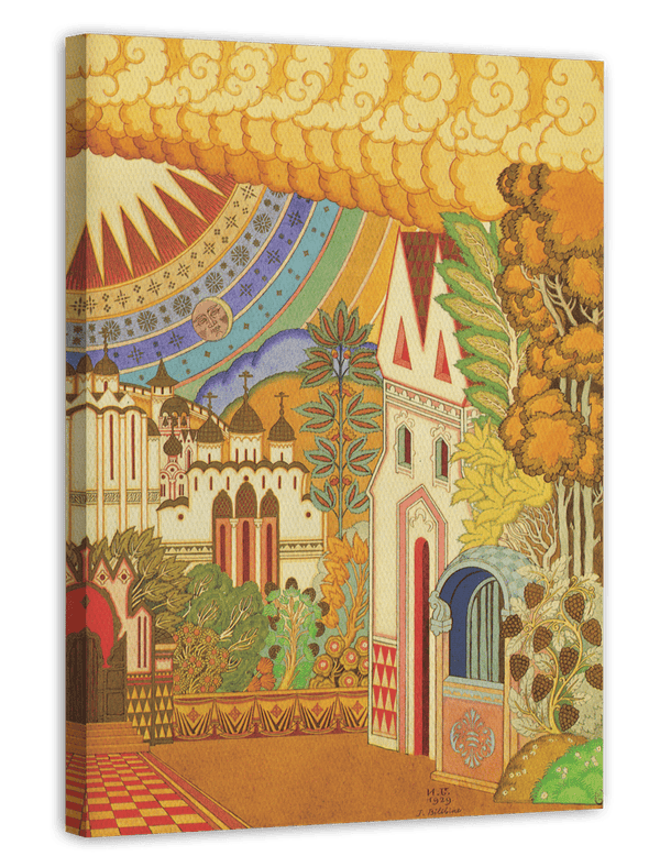 Ivan Bilibin - Sonnenschein über Stadt I