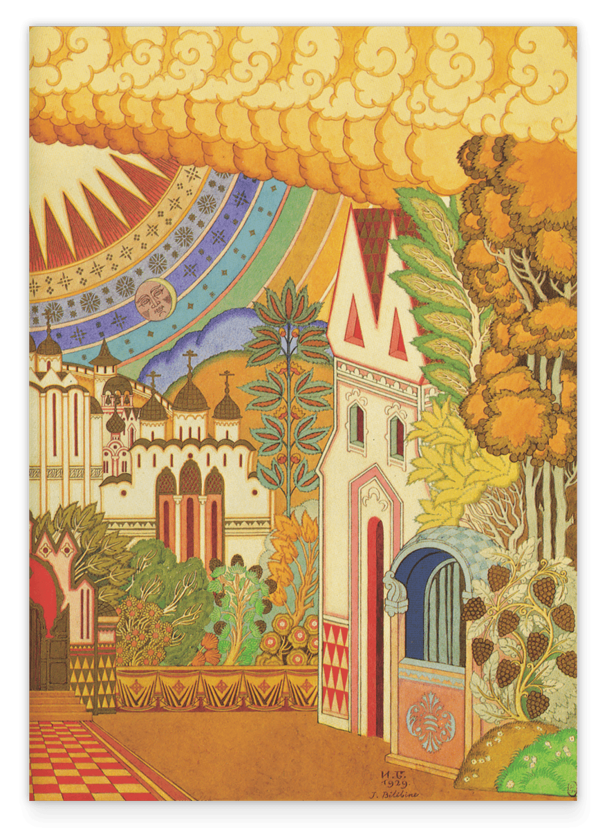 Ivan Bilibin - Sonnenschein über Stadt I