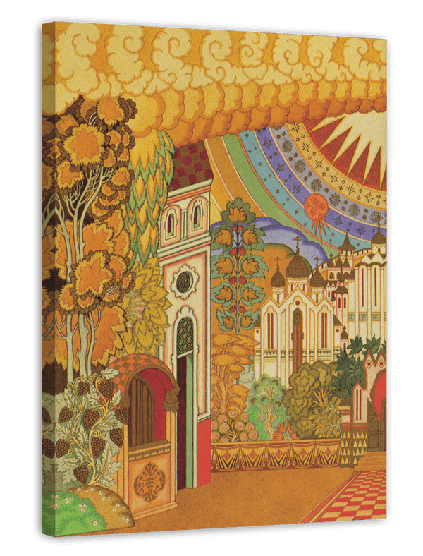 Ivan Bilibin - Sonnenschein über Stadt II