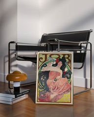 After Hover: Alfons Mucha - Bohemian woman with black hair