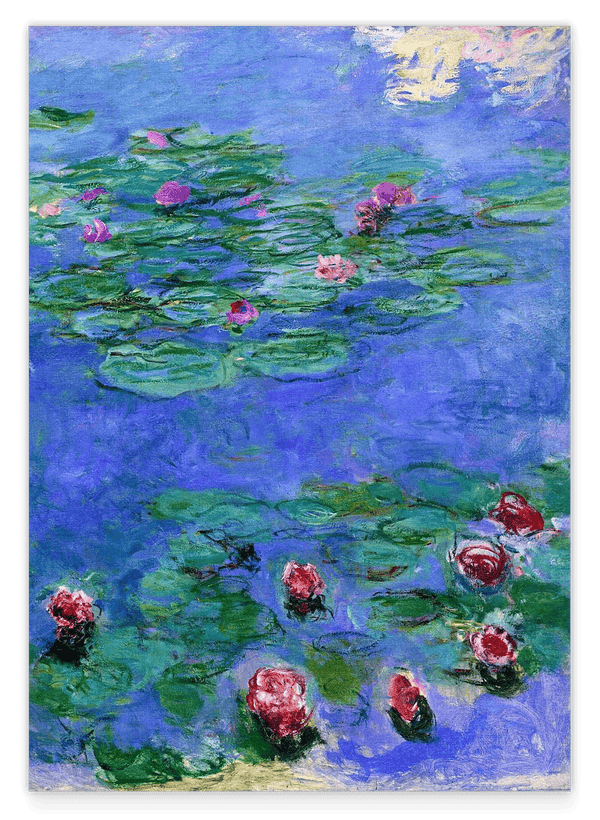 Claude Monet - Rote Seerosen auf blauem Teich