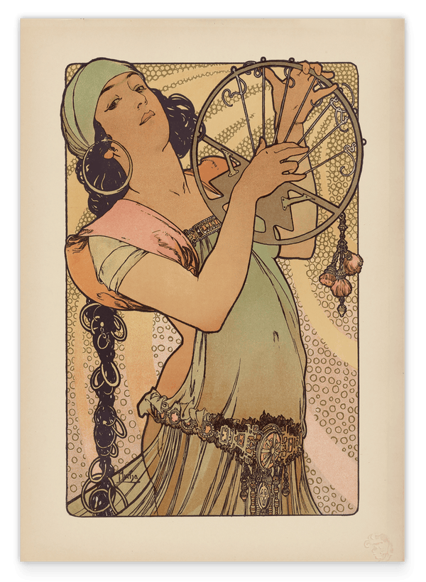 Alfons Mucha - Bohemian women with instrument