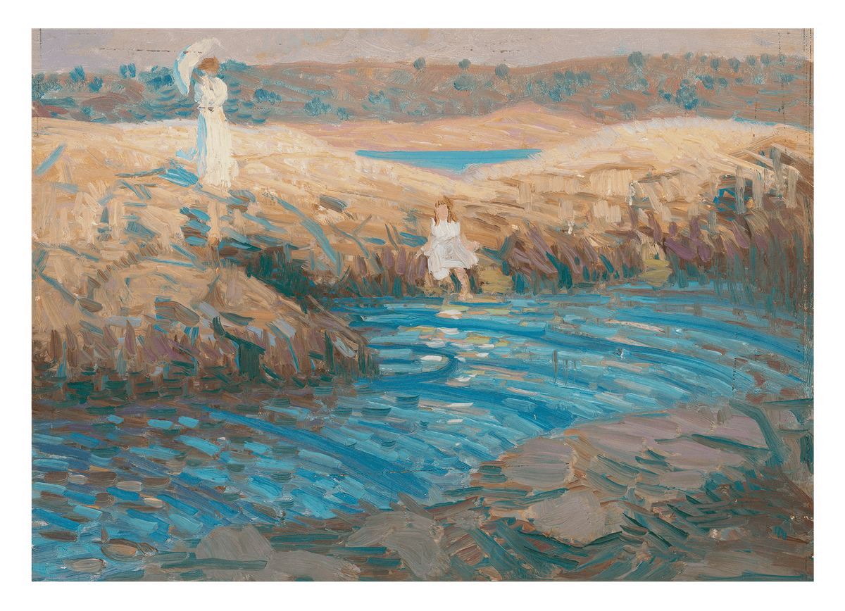 Howard Cushing - Mutter und Tochter am See