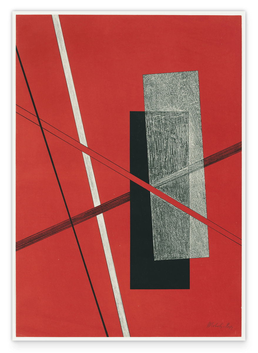 László Moholy Nagy - Abstrakte Szene in rot