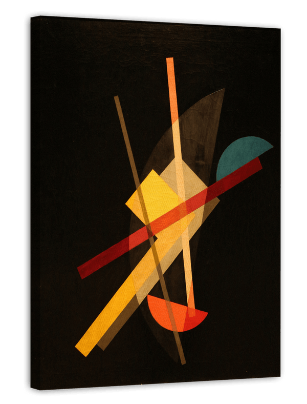 László Moholy Nagy - Abstrakte Formen auf schwarzem Hintergrund